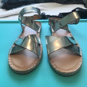 ASOS silver metallic sandals